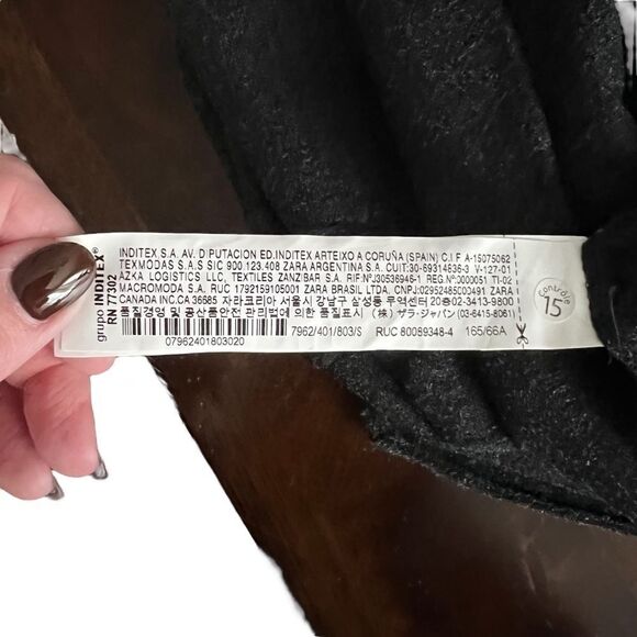 Zara - NWOT Knotted Gray Knit Skirt Sz Small - Picture 6 of 7